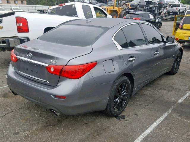 JN1CV7AP5HM641347 - 2017 INFINITI Q50 BASE GRAY photo 4