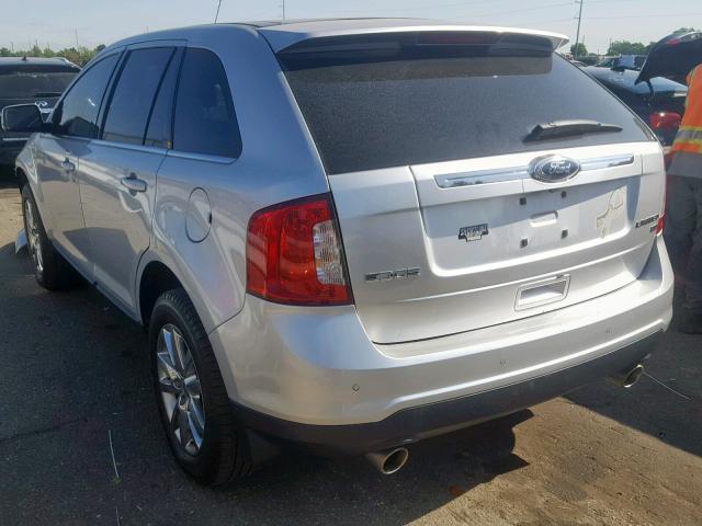 2FMDK4KC2BBA31273 - 2011 FORD EDGE LIMIT SILVER photo 3