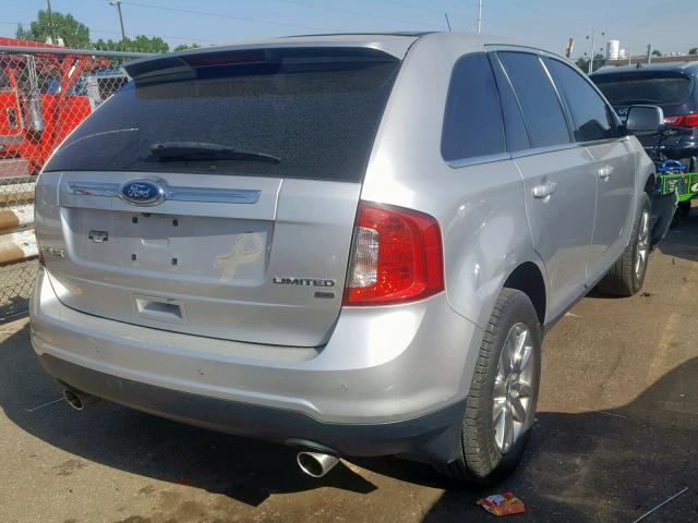 2FMDK4KC2BBA31273 - 2011 FORD EDGE LIMIT SILVER photo 4