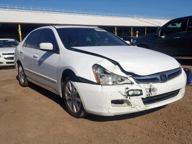 1HGCM66537A082545 - 2007 HONDA ACCORD EX WHITE photo 1