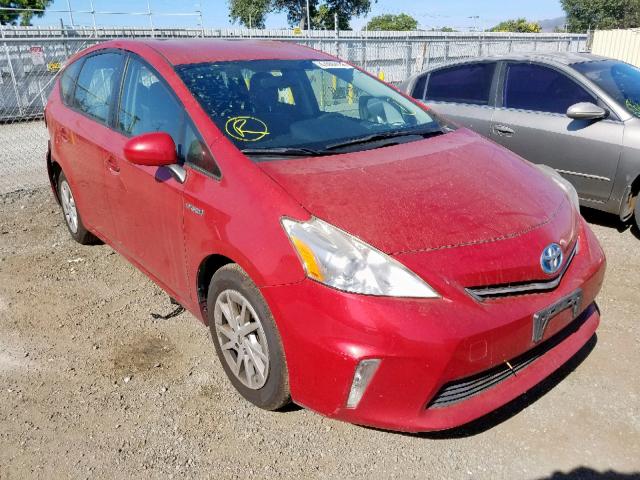 JTDZN3EU4D3187799 - 2013 TOYOTA PRIUS V RED photo 1