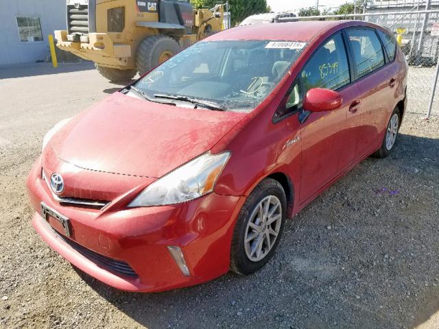 JTDZN3EU4D3187799 - 2013 TOYOTA PRIUS V RED photo 2