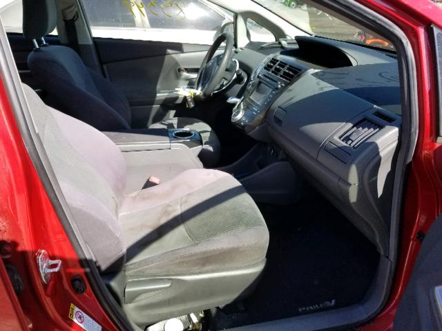 JTDZN3EU4D3187799 - 2013 TOYOTA PRIUS V RED photo 5