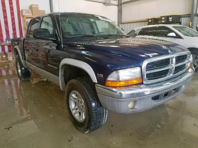 1B7GG2AN51S220126 - 2001 DODGE DAKOTA QUA BLUE photo 1