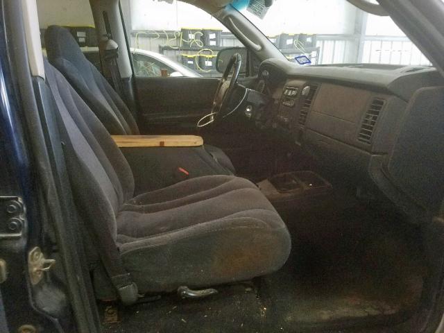 1B7GG2AN51S220126 - 2001 DODGE DAKOTA QUA BLUE photo 5