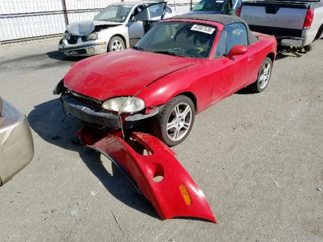 JM1NB353550413768 - 2005 MAZDA MX-5 MIATA RED photo 2