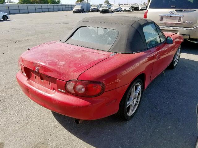 JM1NB353550413768 - 2005 MAZDA MX-5 MIATA RED photo 4