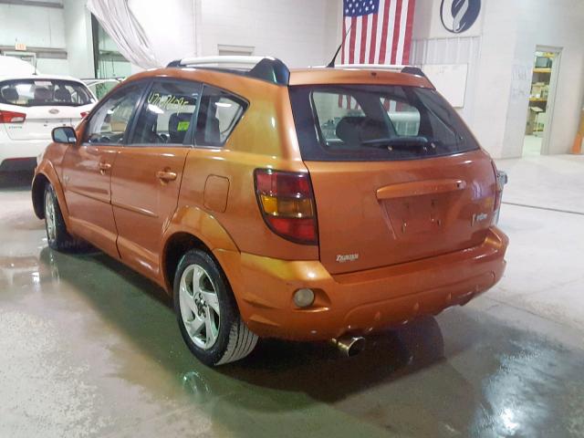 5Y2SL63855Z432414 - 2005 PONTIAC VIBE ORANGE photo 3