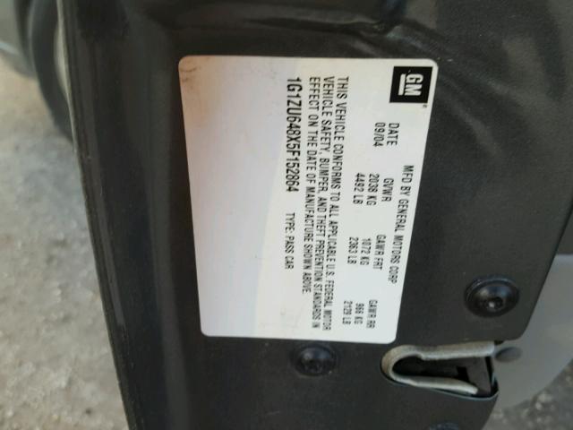 1G1ZU648X5F152864 - 2005 CHEVROLET MALIBU MAX ნაცრისფერი ფოტო 10