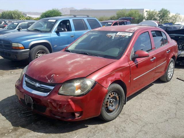 1G1AT58H797183932 - 2009 CHEVROLET COBALT LT BURGUNDY photo 2