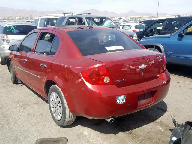 1G1AT58H797183932 - 2009 CHEVROLET COBALT LT BURGUNDY photo 3