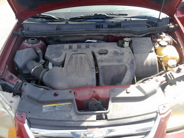 1G1AT58H797183932 - 2009 CHEVROLET COBALT LT BURGUNDY photo 7