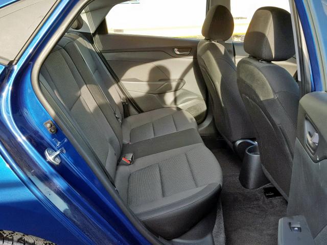 3KPC24A3XKE071594 - 2019 HYUNDAI ACCENT SE BLUE photo 6