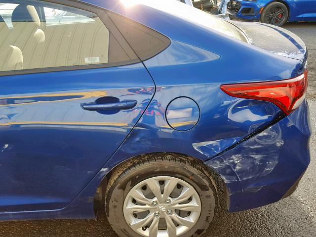 3KPC24A3XKE071594 - 2019 HYUNDAI ACCENT SE BLUE photo 9