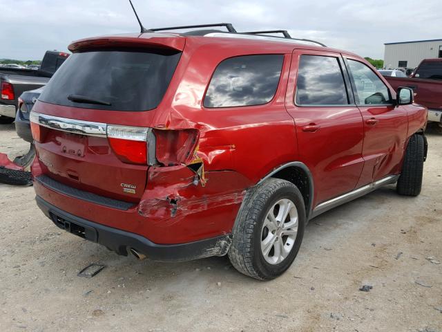 1D4RD4GG5BC634057 - 2011 DODGE DURANGO CR RED photo 4