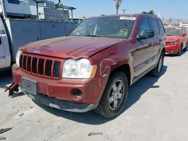1J8HS48N47C533068 - 2007 JEEP GRAND CHER RED photo 2