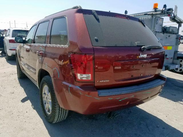 1J8HS48N47C533068 - 2007 JEEP GRAND CHER RED photo 3