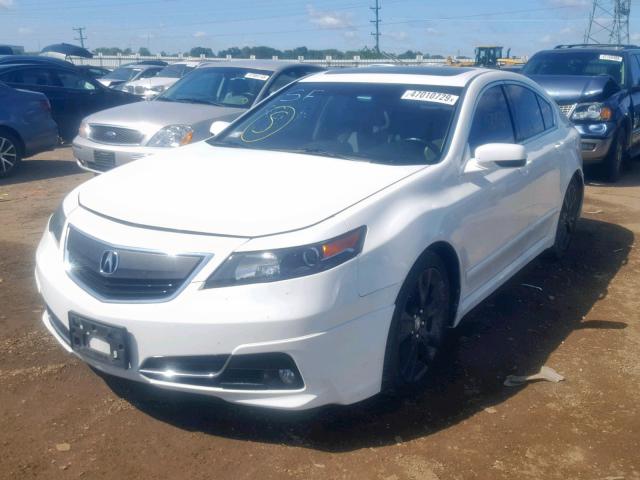 19UUA9F70DA001528 - 2013 ACURA TL ADVANCE WHITE photo 2