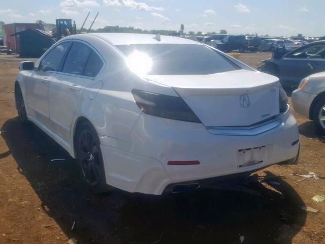 19UUA9F70DA001528 - 2013 ACURA TL ADVANCE WHITE photo 3