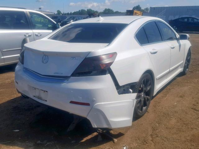 19UUA9F70DA001528 - 2013 ACURA TL ADVANCE WHITE photo 4