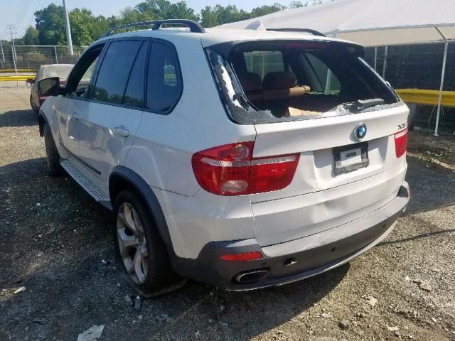 5UXFE83539L308338 - 2009 BMW X5 XDRIVE4 WHITE photo 3