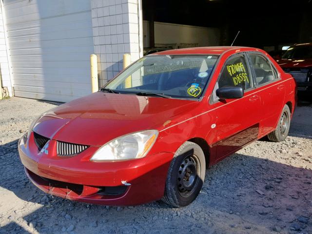 JA3AJ26E44U014500 - 2004 MITSUBISHI LANCER ES RED photo 2