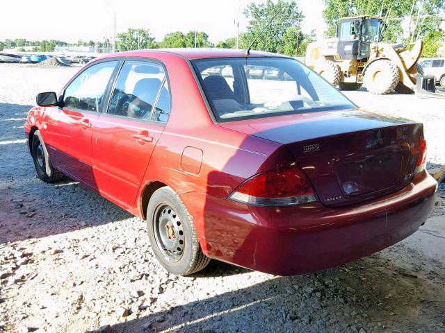 JA3AJ26E44U014500 - 2004 MITSUBISHI LANCER ES RED photo 3