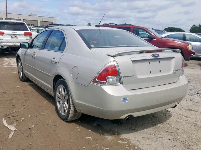 3FAHP08138R200559 - 2008 FORD FUSION SEL BEIGE photo 3