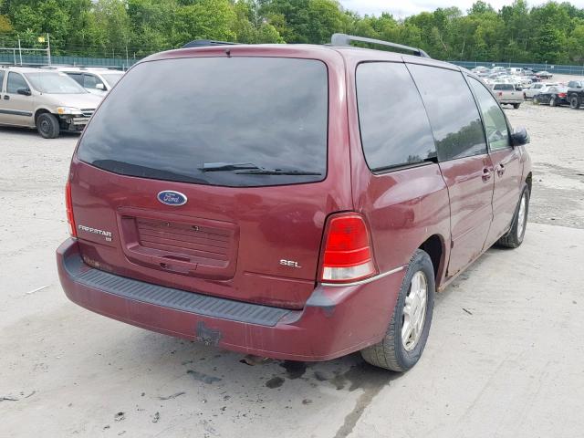 2FMZA52256BA29450 - 2006 FORD FREESTAR S MAROON photo 4