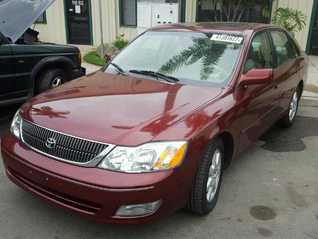 4T1BF28B02U196652 - 2002 TOYOTA AVALON XL BURGUNDY photo 2