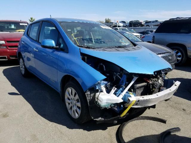 1N4AZ0CP3EC333078 - 2014 NISSAN LEAF S BLUE photo 1