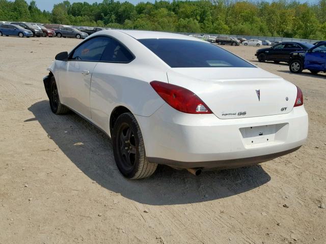 1G2ZH18N974236692 - 2007 PONTIAC G6 GT WHITE photo 3