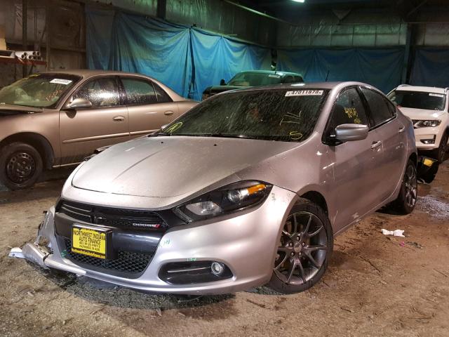 1C3CDFBB0GD644883 - 2016 DODGE DART SXT GRAY photo 2