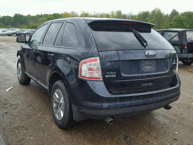 2FMDK48C38BA87772 - 2008 FORD EDGE SEL BLACK photo 3