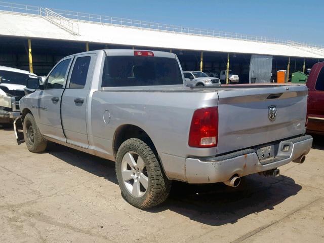 1C6RD6FT5CS182228 - 2012 DODGE RAM 1500 S SILVER photo 3