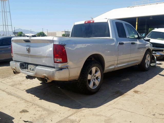 1C6RD6FT5CS182228 - 2012 DODGE RAM 1500 S SILVER photo 4