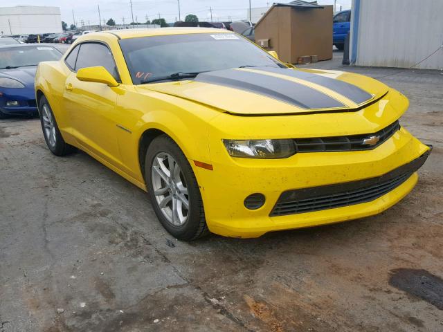 2G1FA1E32E9316747 - 2014 CHEVROLET CAMARO LS YELLOW photo 1