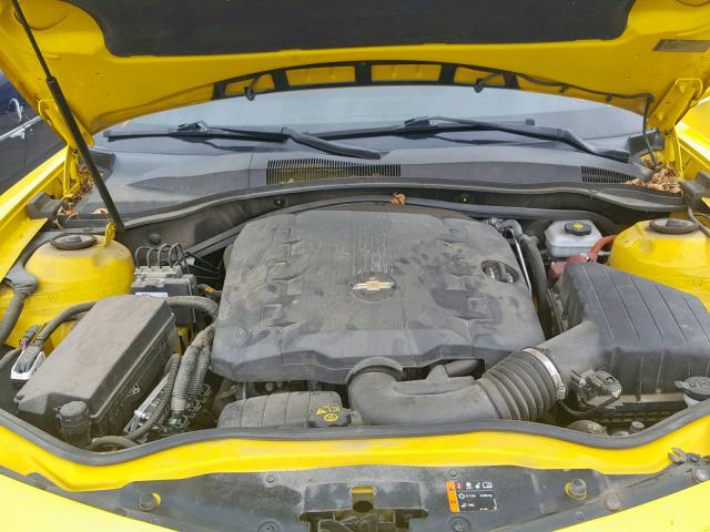 2G1FA1E32E9316747 - 2014 CHEVROLET CAMARO LS YELLOW photo 7