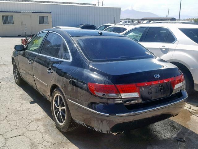 KMHFC46F98A302568 - 2008 HYUNDAI AZERA SE BLACK photo 3