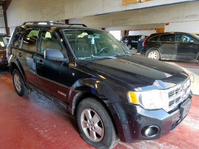 1FMCU93128KE21305 - 2008 FORD ESCAPE XLT BLACK photo 1