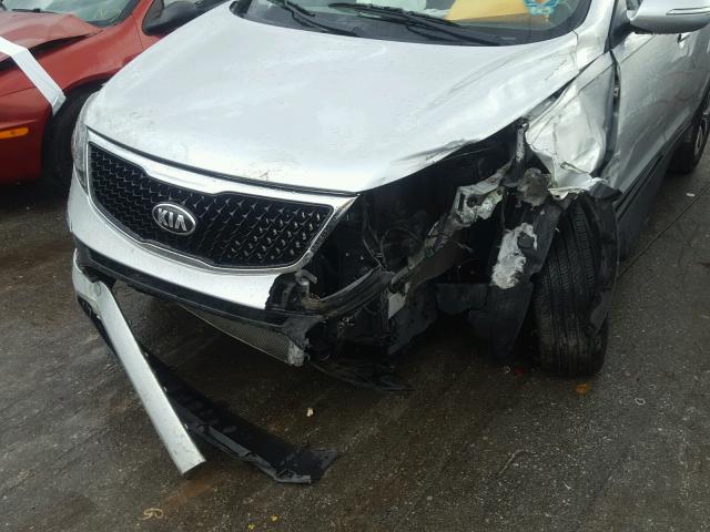 KNDPB3AC4E7615698 - 2014 KIA SPORTAGE B SILVER photo 9