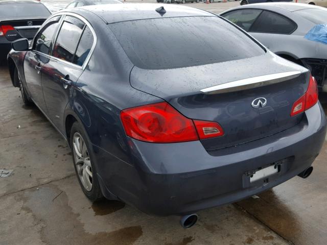 JNKCV61E69M300545 - 2009 INFINITI G37 BASE GRAY photo 3