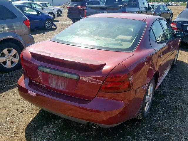 2G2WP522651236962 - 2005 PONTIAC GRAND PRIX MAROON photo 4