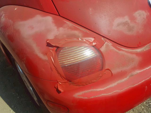3VWBB61C1WM021392 - 1998 VOLKSWAGEN NEW BEETLE წითელი ფოტო 9