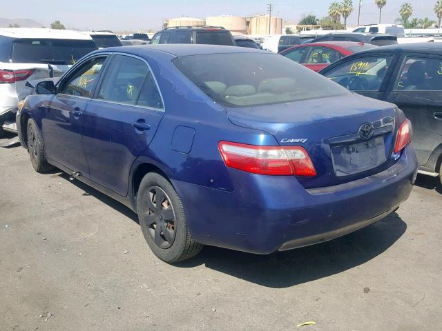 4T1BE46K07U132488 - 2007 TOYOTA CAMRY NEW BLUE photo 3