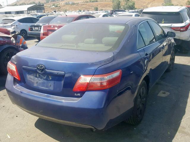 4T1BE46K07U132488 - 2007 TOYOTA CAMRY NEW BLUE photo 4