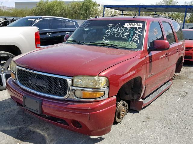 1GKEK63U54J324406 - 2004 GMC YUKON DENA BURGUNDY photo 2