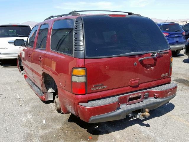 1GKEK63U54J324406 - 2004 GMC YUKON DENA BURGUNDY photo 3