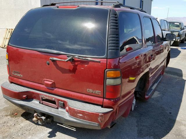 1GKEK63U54J324406 - 2004 GMC YUKON DENA BURGUNDY photo 4