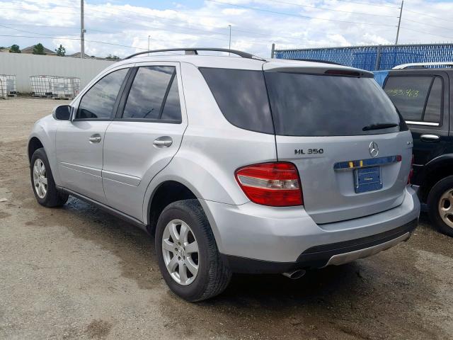 4JGBB86E76A131395 - 2006 MERCEDES-BENZ ML 350 SILVER photo 3